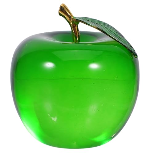 ERINGOGO Kristallglas Apfel Figurine Dekoratives Kunstobjekt Briefbeschwerer Sammler Obstornament für Zuhause Büro Tischdekoration von ERINGOGO