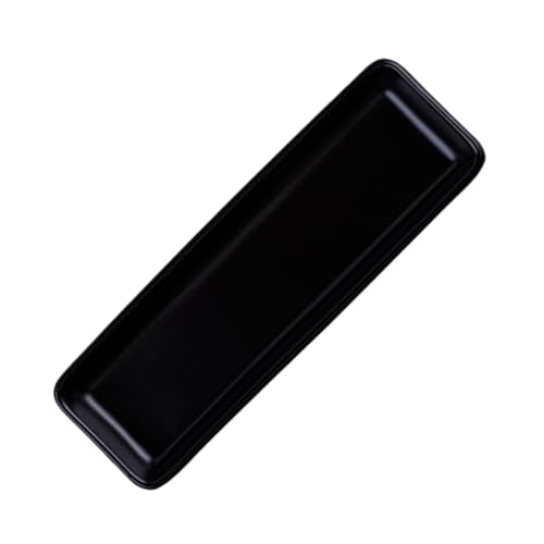 ERINGOGO Langes Keramik Sushi Tablett Schwarz Snack Servierplatte für Sushi Dumplings Snacks Dekoratives Porzellan Geschirr für Zuhause Hotel Restaurant von ERINGOGO