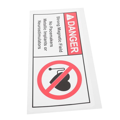 ERINGOGO Magnetisches Warnschild Selbstklebend Starkes Sicherheitszeichen Warnhinweis Aufkleber Für Krankenhäuser Kliniken Geeignet Gefahrenhinweis von ERINGOGO