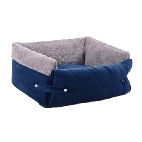 ERINGOGO Multifunktionales Clamshell Hundesofa Bett Quadratisches Hundebett für Kleine und Mittelgroße Hunde Waschbar rutschfest Warmes Haustiernest in Blau ERINGOGO Multifunktionales Clamshell Hundesofa Bett Quadratisches Hundebett für Kleine und Mittelgroße Hunde Waschbar rutschfest Warmes Haustiernest in Blau von ERINGOGO