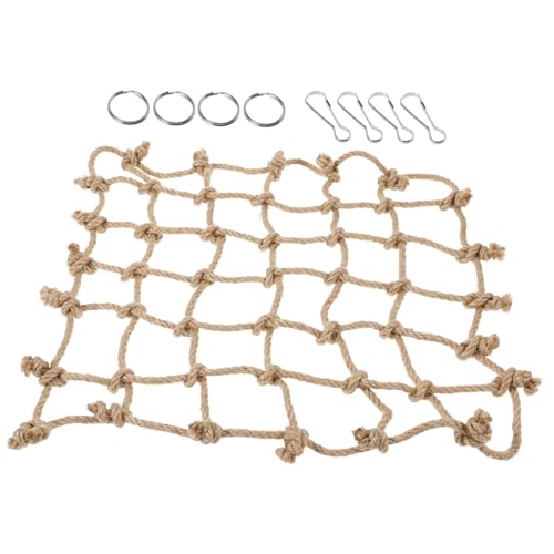 ERINGOGO Papageien Kletternetz Hängematte aus Robustem Grobem Seil Verschleißfestes Vogelschaukelspielzeug für Vogelkäfige Einfache Langlebiges Netz für Wellensittiche und Sittiche von ERINGOGO