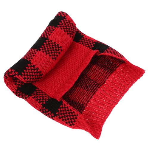 ERINGOGO Plaid Hundepullover mit Hohem Kragen Gestrickter Elastischer Hundepulli für Kleine und Mittlere Hunde Warmes Modisches Winterkleid Einfach Anzuziehen Rot Kariert ERINGOGO Plaid Hundepullover mit Hohem Kragen Gestrickter Elastischer Hundepulli für Kleine und Mittlere Hunde Warmes Modisches Winterkleid Einfach Anzuziehen Rot Kariert von ERINGOGO