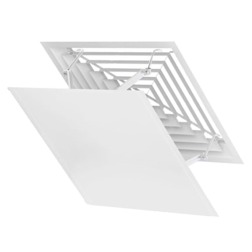 ERINGOGO Quadratische Windschutzscheibe Klimaanlagen-Deflektor Decke drinnen Ventilatoren zentral Klimaanlagenauslassdeflektor Luftabweiser für Fensterklimaanlage Windleitblech Stoff Weiß von ERINGOGO