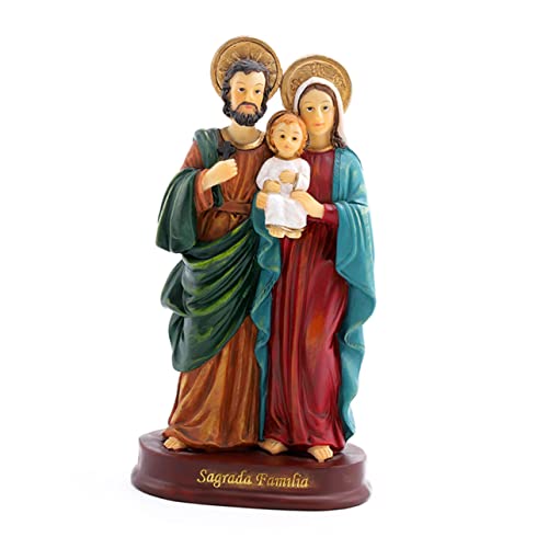 ERINGOGO Religiöse Ornamente Jungfrau Drinnen Heilige Familie Und Tischplatte Religiöses Für St.-Statue Katholische Religiöse Statuen Weihnachtsdekorationen Figur Bastelset Harz von ERINGOGO