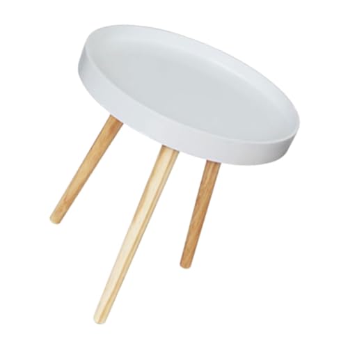 ERINGOGO Nordic Kleiner Rundtisch aus Holzwerkstoff Kleiner Sofa Beistelltisch Platzsparend für Schlafzimmer Wohnzimmer Balkon Einfach zu Montieren Design von ERINGOGO