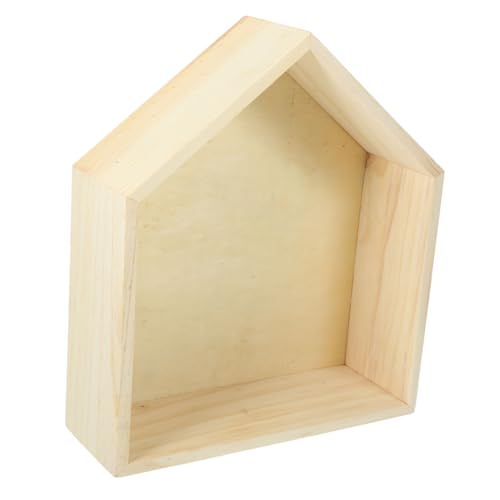 ERINGOGO Rustikales Holz Wandregal Hausform Fünfeckiges Hängeregal Schlafzimmer Wohnzimmer Dekoratives Schwebendes Regal aus Massivem Holz Robustes Stauraum Board für Bücher und Kleine ERINGOGO Rustikales Holz Wandregal Hausform Fünfeckiges Hängeregal Schlafzimmer Wohnzimmer Dekoratives Schwebendes Regal aus Massivem Holz Robustes Stauraum Board für Bücher und Kleine von ERINGOGO