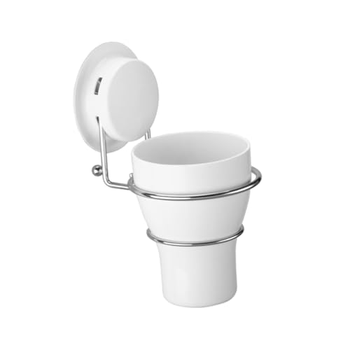 ERINGOGO Saugknopf Zahnbürstenhalter mit Becherhalterung aus Kunststoff Wandmontierbar Rostfreier Edelstahl Platzsparend für Badezimmer Mundwasserbecher und Zahnpasta ERINGOGO Saugknopf Zahnbürstenhalter mit Becherhalterung aus Kunststoff Wandmontierbar Rostfreier Edelstahl Platzsparend für Badezimmer Mundwasserbecher und Zahnpasta von ERINGOGO