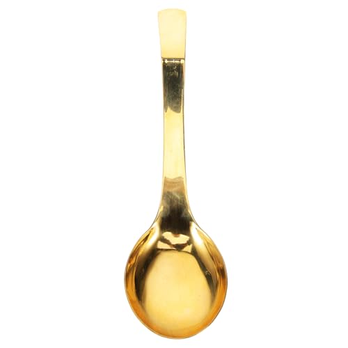 ERINGOGO Schöpflöffel aus Messing mit Langem Griff Großer Suppenkelle Praktischer Servierlöffel für Suppe Porridge und Soße Ergonomisch Robust mit Aufhängeloch für Küche und Haushalt von ERINGOGO