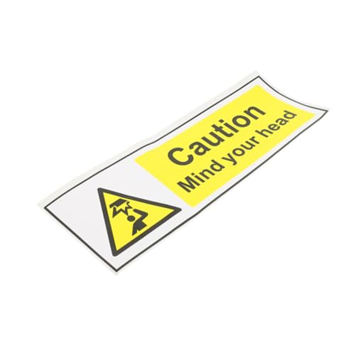 ERINGOGO Selbstklebendes Warnschild Achten Sie Kopf Stabiles Langlebiges Niedrig decken schild Robustes Warnaufkleber für Baustellen Büros und Gemeinschaftsbereiche von ERINGOGO