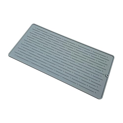 ERINGOGO Silikon Abtropfmatte Groß Hitzebeständig und Wasserabsorbierend Rutschfestes Drain Pad für Spüle und Küchentheke Praktische Küchenmatte zum Schutz und Trocknen von Geschirr von ERINGOGO