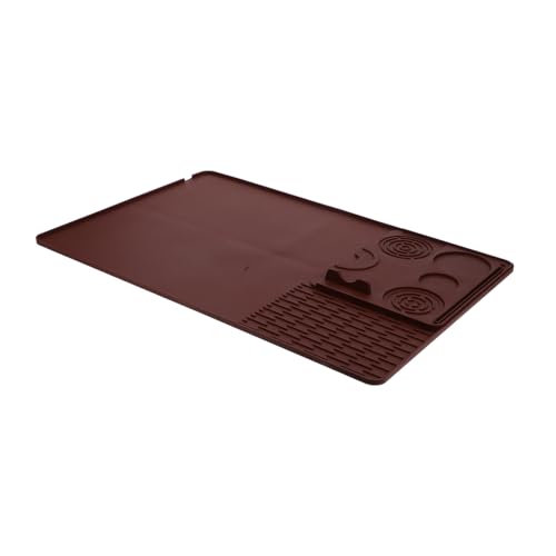 ERINGOGO Silikon Kaffeematte Rutschfest mit Abnehmbarem Tamper und Trockenmatte Große Kaffee Bar Matte für Kaffeemaschine und Geschirrabtropfer Schützende Küchenarbeitsplattenauflage ERINGOGO Silikon Kaffeematte Rutschfest mit Abnehmbarem Tamper und Trockenmatte Große Kaffee Bar Matte für Kaffeemaschine und Geschirrabtropfer Schützende Küchenarbeitsplattenauflage von ERINGOGO