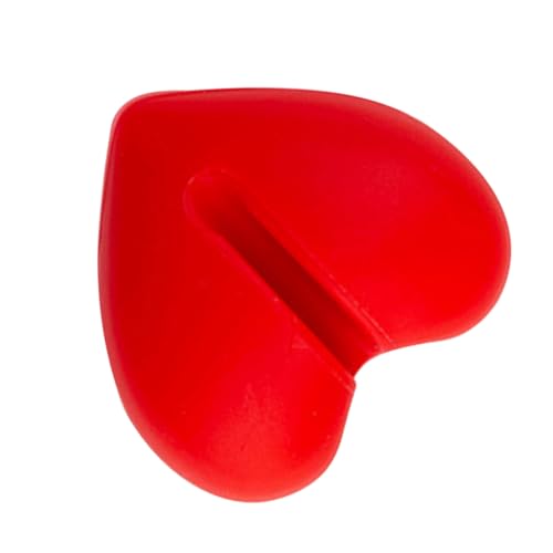 ERINGOGO Silikon Thermometer Clip für Kochen und Süßwarenherstellung Herzform Rot Stabiler Halt Einfach zu Bedienen für Töpfe Milch Wasser und Öl für Frittieren und Backen von ERINGOGO