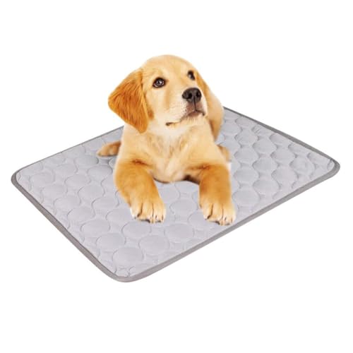 ERINGOGO Sommerliche Kühlmatte für Hunde Katzen Xs Graues EIS Sitzkissen mit Hitzeableitendem Wasserdichtem Kratzfestem Langlebigem Stoff für Angenehme Schlafzeit Haustiere von ERINGOGO