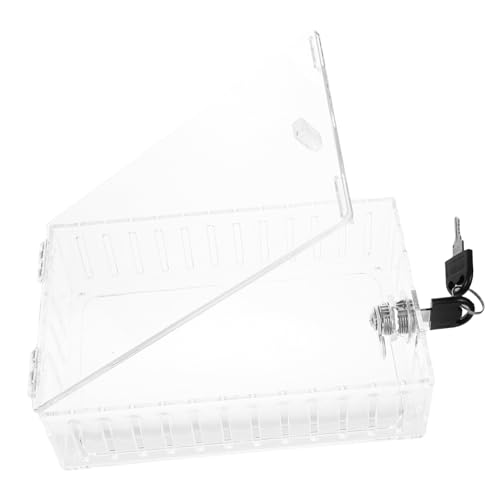 ERINGOGO Thermostat Lock Box Transparent Schutzbox aus Kunststoff und Metall mit Schlüssel Wandmontage Abdeckung für Wandthermostate Klare Diebstahlsicherung von ERINGOGO