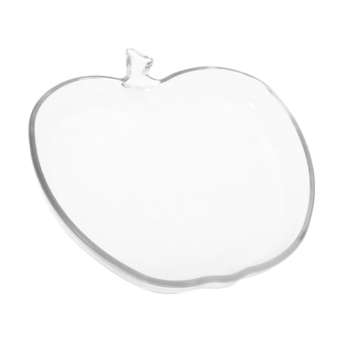 ERINGOGO Transparente Glas-fruchtschale Apfelform Stilvolles Design für Weihnachtsdekoration Klare Candy Snackschale Vielseitige Obstplatte für Festliche Tischdeko von ERINGOGO