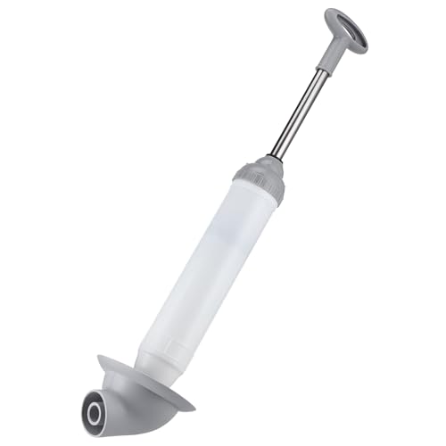 ERINGOGO Vakuum Toilettenpömpel mit Hochdruckfunktion Edelstahlstange Langlebiger Abflussreiniger für Wc Badewanne Küchen und Bodenabflüsse Einfache Bedienung ohne Werkzeug Weiß ERINGOGO Vakuum Toilettenpömpel mit Hochdruckfunktion Edelstahlstange Langlebiger Abflussreiniger für Wc Badewanne Küchen und Bodenabflüsse Einfache Bedienung ohne Werkzeug Weiß von ERINGOGO