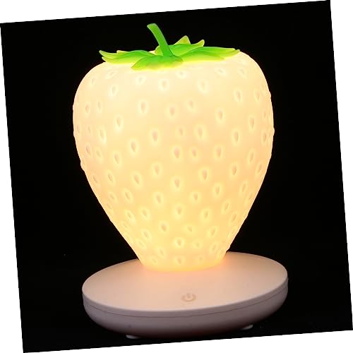 ERINGOGO Erdbeer Nachtlicht Mit Touch Control Dimmbar Usb Wiederaufladbar Energiesparendes Led Kinderzimmerlicht Für Mädchen Dekorative Nachttischlampe Für Schlafzimmer Und Kinderzimmer von ERINGOGO