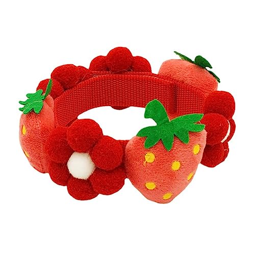 ERINGOGO Verstellbares Hundehalsband mit Erdbeerblumenmotiv Baumwollmaterial Bequemes für Kleine Hunde und Welpen Niedliches Haustier Zubehör für und Hunde Geschenkidee ERINGOGO Verstellbares Hundehalsband mit Erdbeerblumenmotiv Baumwollmaterial Bequemes für Kleine Hunde und Welpen Niedliches Haustier Zubehör für und Hunde Geschenkidee von ERINGOGO