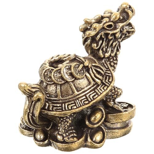 ERINGOGO Vintage Kupfer Drache Schildkröte Figur Miniatur Kompakte Schreibtisch Deko aus Massivem Messing Filigrane Tierstatue für Haus Büro Auto Dekoration ERINGOGO Vintage Kupfer Drache Schildkröte Figur Miniatur Kompakte Schreibtisch Deko aus Massivem Messing Filigrane Tierstatue für Haus Büro Auto Dekoration von ERINGOGO