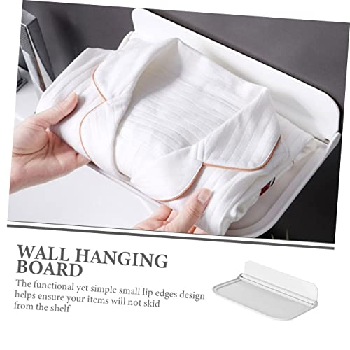 ERINGOGO Wandregal Faltbar Weiß Großer Stauraum Wandaufbewahrung für Bad Schlafzimmer Multifunktionales Klappboard Handtuchhalter Platzsparend Einfache Montage von ERINGOGO