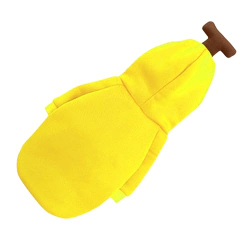 ERINGOGO Warmer Hundepullover für Kleine bis Mittelgroße Hunde Weiches Fleece Dekorative Haustierkleidung mit Lustigem Bananen Motiv Einfache Handhabung für Herbst und Winter Bequem Beim von ERINGOGO