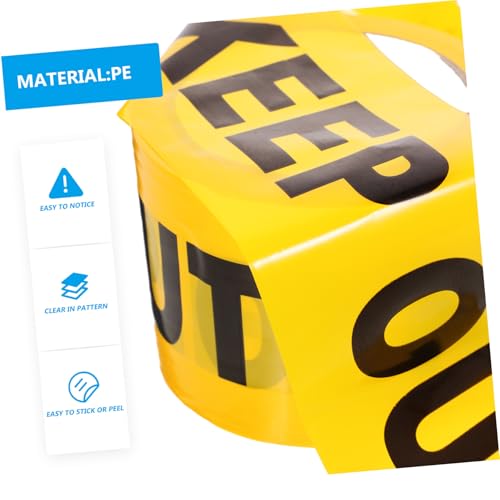 ERINGOGO Warnband Nicht klebend Sicherheitsband Gelb Absperrband Warnhinweis Gefahrenmarkierung Kriminalszene Absperrung für Zutritt Unbefugte Verboten von ERINGOGO