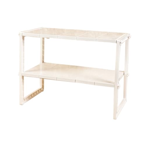 ERINGOGO Waschbecken Organizer Regal aus Edelstahl Ausziehbarer Küchenschrank Stauraum mit Abnehmbaren Kunststoffböden Platzsparend und Vielseitig für Bad Küche und Büro ERINGOGO Waschbecken Organizer Regal aus Edelstahl Ausziehbarer Küchenschrank Stauraum mit Abnehmbaren Kunststoffböden Platzsparend und Vielseitig für Bad Küche und Büro von ERINGOGO