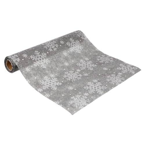 ERINGOGO Weihnachtstischläufer mit Schneeflockenmuster Festliche Tischdecke Atmungsaktives Leinengewebe Vielseitig für Party Restaurant und Zuhause Dekoratives Xmas Dekor von ERINGOGO