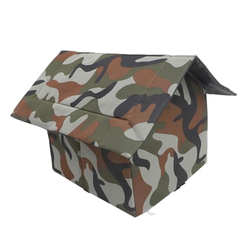 ERINGOGO Wetterfestes Isoliertes Katzenhaus für Draußen Windgeschützter Kleiner Katzenunterstand mit Atmungsaktivem Material Tragbares Warmes Haustier Nest für Schutz vor Regen von ERINGOGO