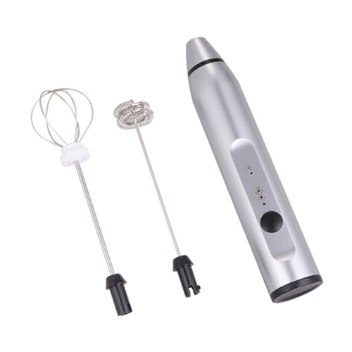 ERINGOGO Wiederaufladbarer Handmixer mit USB Stufiger Geschwindigkeitsregler Vielseitiger Elektrischer Milchaufschäumer und Eierquirl Langlebig Kabellos für Küche und Haushalt Silberfarben ERINGOGO Wiederaufladbarer Handmixer mit USB Stufiger Geschwindigkeitsregler Vielseitiger Elektrischer Milchaufschäumer und Eierquirl Langlebig Kabellos für Küche und Haushalt Silberfarben von ERINGOGO