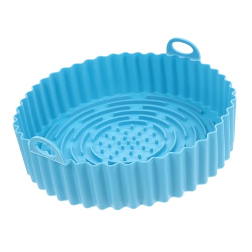 ERINGOGO Wiederverwendbare Silikon Backmatte für Luftfritteuse Hitzebeständig Antihaftbeschichtet Geeignet als Einsatz und Backform Zubehör Luftfritteuse Zubehör Kuchenform Airfryer von ERINGOGO