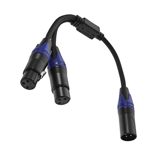 ERINGOGO Xlr Splitter Kabel Male Female Pin Mikrofonkabel Langlebig Flexibles Silberne Stecker für Heimstudio und Mixer Hochwertige Audioverbindung von ERINGOGO