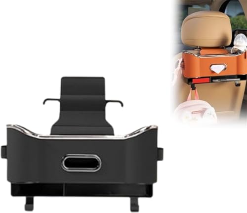 ERISAMO Multifunctional Car Seat Back Storage Box, 2024 Best Multifunctional Car Logo Seat Back Storage Box, Multifunctional Car Organizer for Home and Travel (Black) von ERISAMO
