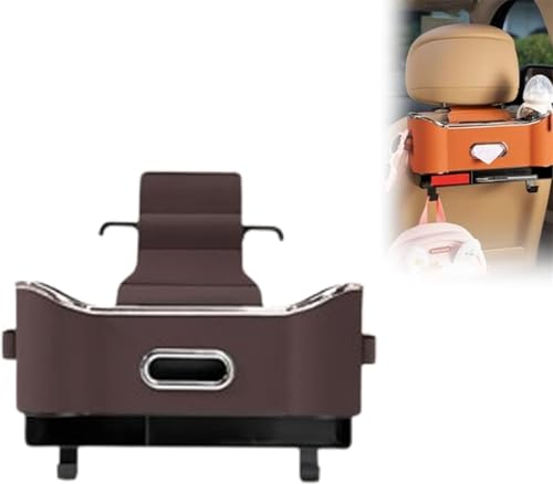 ERISAMO Multifunctional Car Seat Back Storage Box, 2024 Best Multifunctional Car Logo Seat Back Storage Box, Multifunctional Car Organizer for Home and Travel (Brown) von ERISAMO