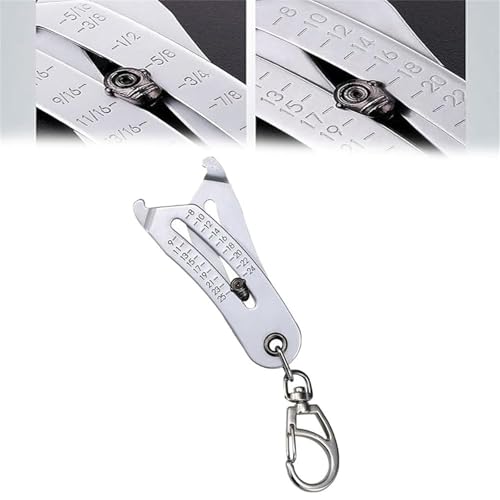 Portable Precise Thread Size Checker Keychain, Precise Bolt Size Finder Keychain, Quick Hand Bolt Thread Size Verification Finder Measuring,Effortless Checks Size in Seconds (1Pcs) von ERISAMO