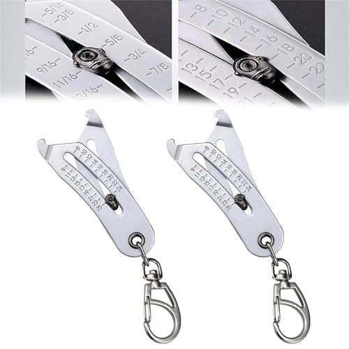 Portable Precise Thread Size Checker Keychain, Precise Bolt Size Finder Keychain, Quick Hand Bolt Thread Size Verification Finder Measuring,Effortless Checks Size in Seconds (2Pcs) von ERISAMO