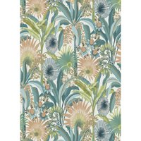 Erismann Rauhfaser-Vliestapete Martinique Floral türkis 10,05 x 0,53 m Erismann Rauhfaser-Vliestapete Martinique Floral türkis 10,05 x 0,53 m von ERISMANN