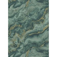 Erismann Vliestapete Marmor petrol 10,05 x 0,53 m von ERISMANN