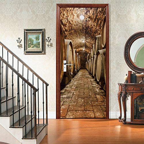 VIRANDA 3D Türaufkleber Selbstklebend Türtapete - Weinkeller - Moderne PVC Türfolie Poster Abnehmbar Wasserdichte Umweltschutz Tür Stickers,80x200cm VIRANDA 3D Türaufkleber Selbstklebend Türtapete - Weinkeller - Moderne PVC Türfolie Poster Abnehmbar Wasserdichte Umweltschutz Tür Stickers,80x200cm von VIRANDA