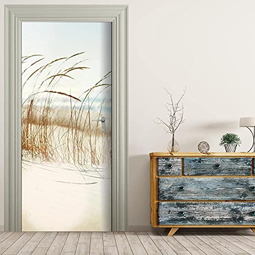 VIRANDA Türtapete Selbstklebend TürPoster - SYLTER DÜNE - 3D Türaufkleber,77x200cm von VIRANDA