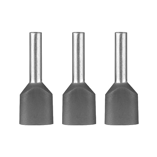100 Stück ERKO Doppel-Aderendhülsen, Aderquerschnitt 0,75 mm2 Länge 10 mm professionelle Kabelschuhe aus galvanisch verzinktem Kupfer mit Polyamidisolierung von ERKO