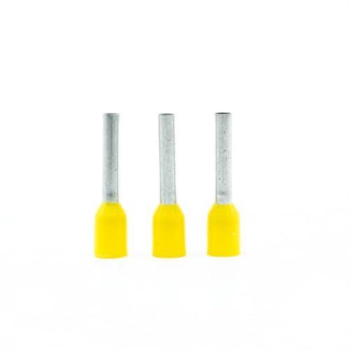 ERKO Aderendhülsen Aderquerschnitt 1,5 mm2 Länge 18mm 100 Stück professionelle Kabelschuhe aus galvanisch verzinktem Kupfer mit Polyamidisolierung, Kabel Steckverbinder für Elektriker von ERKO