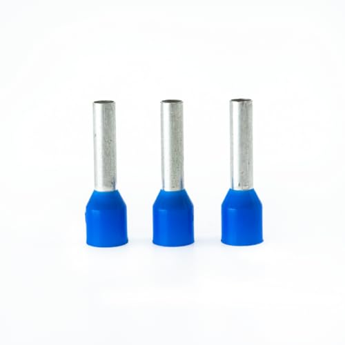 ERKO Aderendhülsen Aderquerschnitt 16mm2 Länge 18mm 100 Stück professionelle Kabelschuhe aus galvanisch verzinktem Kupfer mit Polyamidisolierung, Kabel Steckverbinder für Elektriker von ERKO