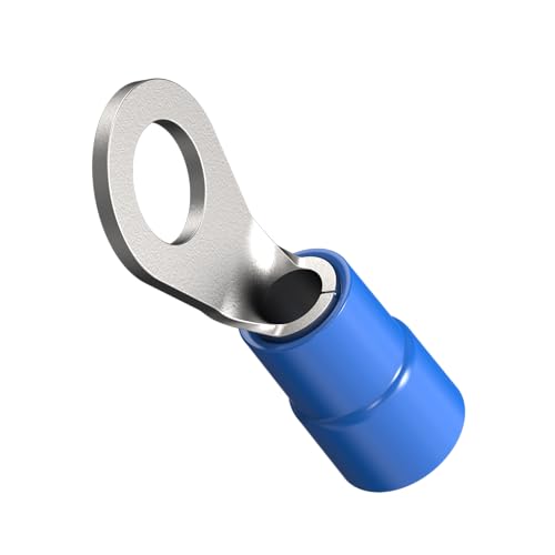 ERKO Ringkabelschuhe 1,5 ÷ 2,5mm² M3 Set 100 Stück Professionalle kupfer, galvanisch verzinnt, nach DIN 46234, Polyamid-Isolierung für Mehraderkabel Cu, schützt elektrische Verbindungen von ERKO