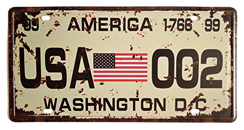 Amerikanische Flagge Washington D.C. 002 Retro Vintage Auto Nummernschild Blechschild geprägte Tag Größe Home Pub Bar Dekor 6 x 12 Amerikanische Flagge Washington D.C. 002 Retro Vintage Auto Nummernschild Blechschild geprägte Tag Größe Home Pub Bar Dekor 6 x 12 von ERLOOD