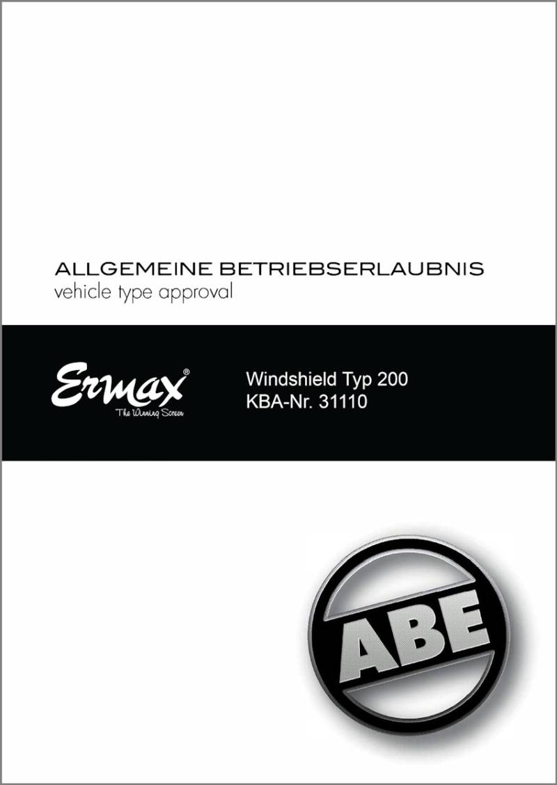 ERMAX ABE Roller- Verkleidungsscheibe Windschutz/200106 von ERMAX