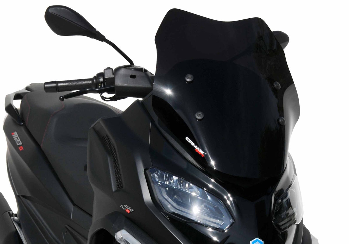ERMAX Scooterscheibe Sport Acrylic durchsichtig Schwarz getönt für PIAGGIO MP3 400 Exclusive; MP3 530 Exclusive ERMAX Scooterscheibe Sport Acrylic durchsichtig Schwarz getönt für PIAGGIO MP3 400 Exclusive; MP3 530 Exclusive von ERMAX