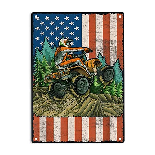 ERMUHEY Amerikanische Flagge Quad Biker Rider Four Wheeler Fun Off Road Schild Metall Blechschilder Quad Biker Poster für ZuhauseBüroRestaurantsCafés, Bars, PubMännerhöhle Wanddekoration Schild ERMUHEY Amerikanische Flagge Quad Biker Rider Four Wheeler Fun Off Road Schild Metall Blechschilder Quad Biker Poster für ZuhauseBüroRestaurantsCafés, Bars, PubMännerhöhle Wanddekoration Schild von ERMUHEY
