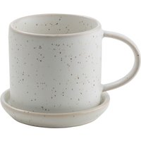 Tasse mit Unterteller Kopp white sand 7 cm H von ERNST