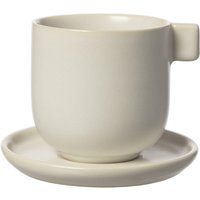 Tasse mit Unterteller Stoneware white sand von ERNST